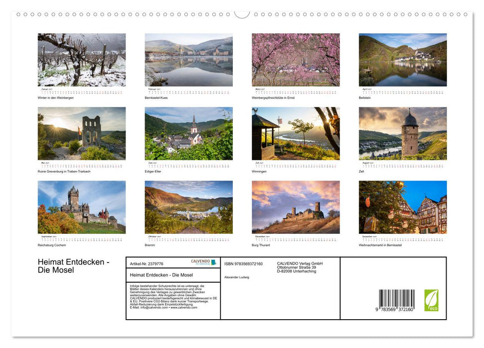 Heimat Entdecken - Die Mosel (CALVENDO Premium Wandkalender 2027)