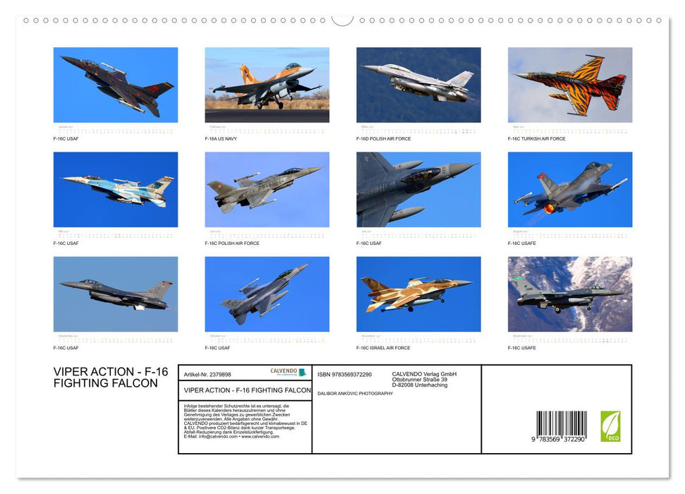 VIPER ACTION - F-16 FIGHTING FALCON (CALVENDO Premium Wandkalender 2027)