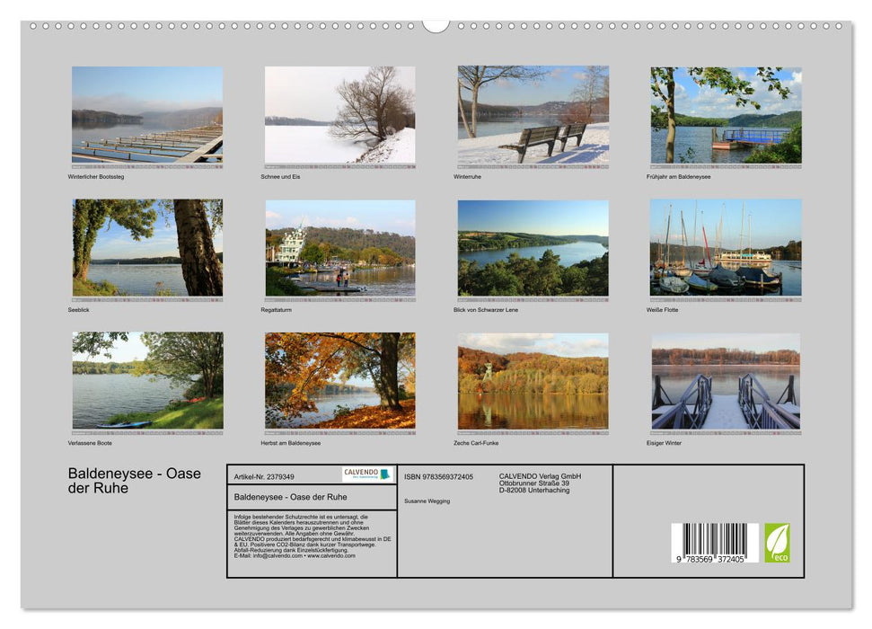 Baldeneysee - Oase der Ruhe (CALVENDO Premium Wandkalender 2027)