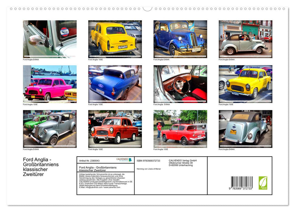 Ford Anglia - Großbritanniens klassischer Zweitürer (CALVENDO Premium Wandkalender 2027)