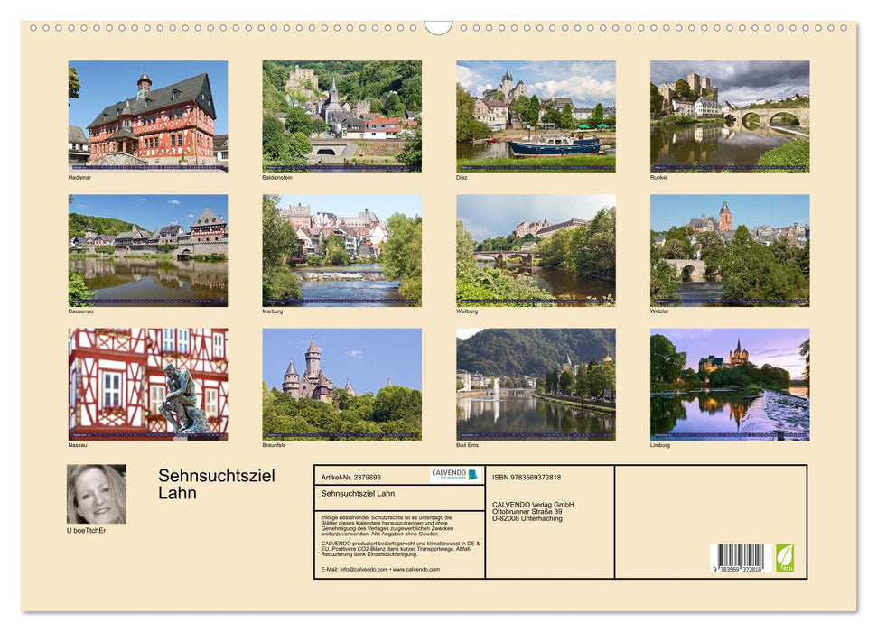 Sehnsuchtsziel Lahn (CALVENDO Wandkalender 2027)