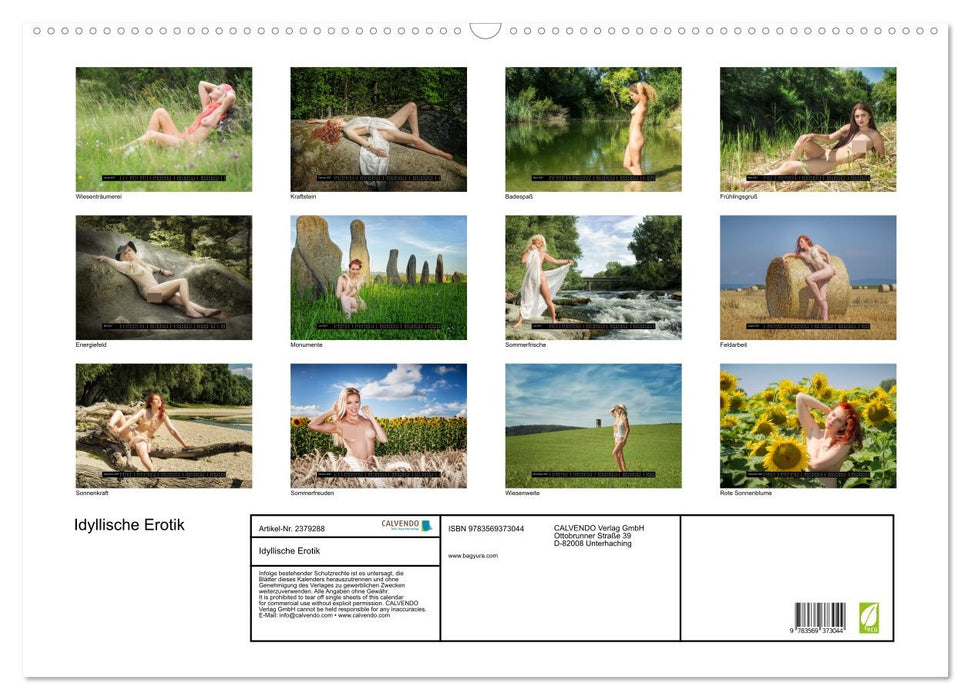 Idyllische Erotik (CALVENDO Wandkalender 2027)