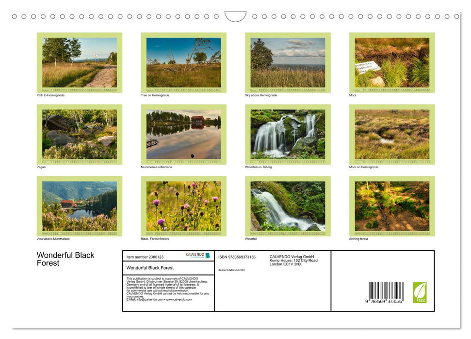Wonderful Black Forest (CALVENDO Monthly Calendar 2027)