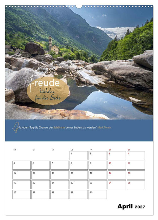 Zitate Wegbegleiter, mit Sprüchen durch das Jahr by VogtArt (CALVENDO Premium Wandkalender 2027)