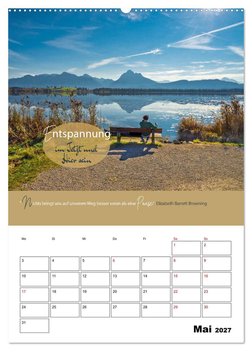 Zitate Wegbegleiter, mit Sprüchen durch das Jahr by VogtArt (CALVENDO Premium Wandkalender 2027)