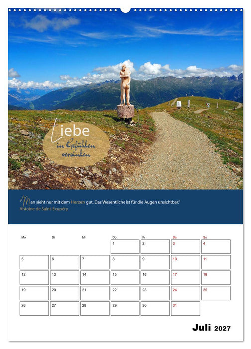Zitate Wegbegleiter, mit Sprüchen durch das Jahr by VogtArt (CALVENDO Premium Wandkalender 2027)