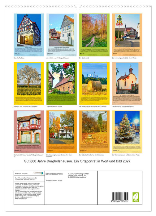Gut 800 Jahre Burgholzhausen. Ein Ortsporträt in Wort und Bild 2027 (CALVENDO Premium Wandkalender 2027)