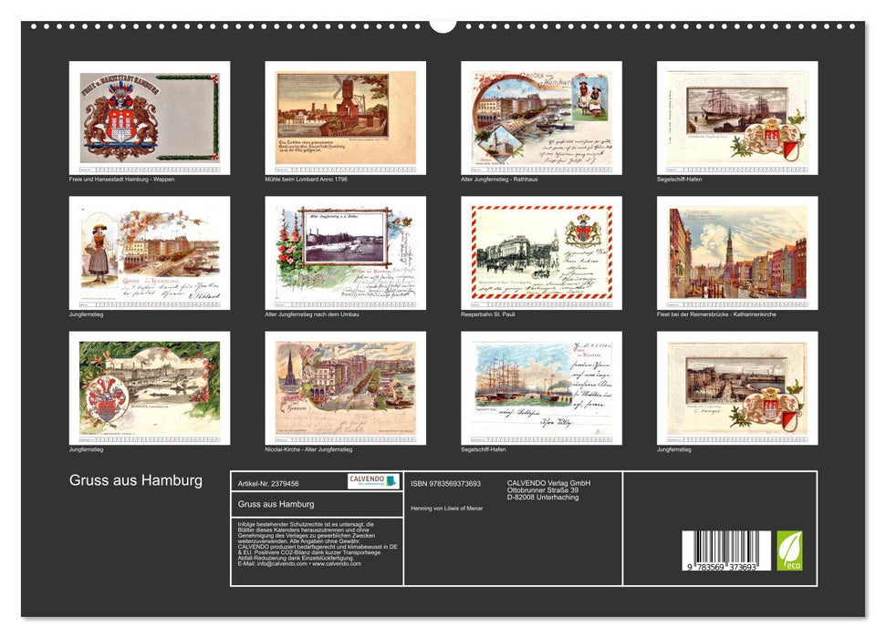 Gruss aus Hamburg (CALVENDO Premium Wandkalender 2027)