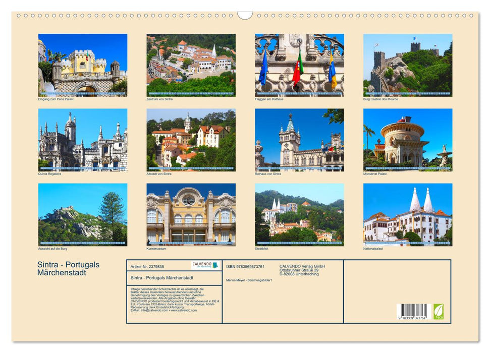 Sintra - Portugals Märchenstadt (CALVENDO Wandkalender 2027)