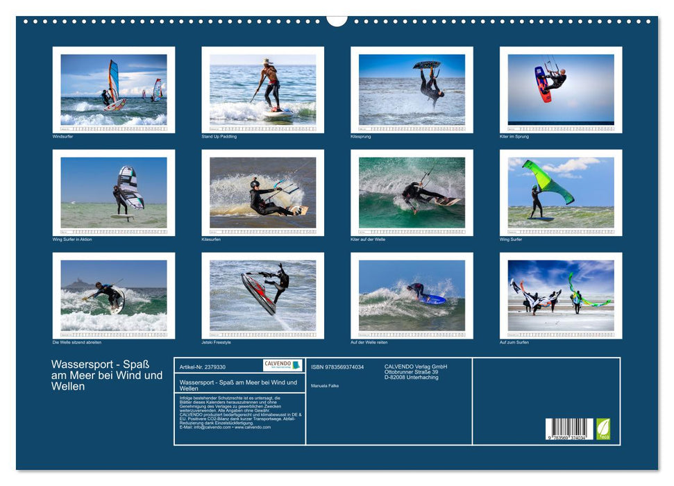 Wassersport - Spaß am Meer bei Wind und Wellen (CALVENDO Wandkalender 2027)