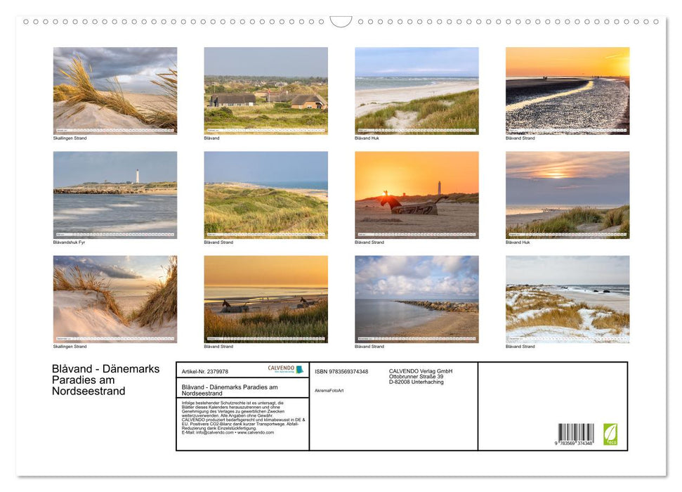 Blåvand - Dänemarks Paradies am Nordseestrand (CALVENDO Wandkalender 2027)