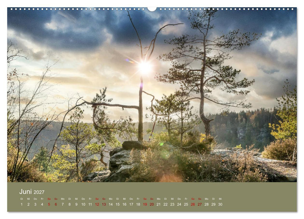 Auf den Bergen der Sächsischen Schweiz (CALVENDO Premium Wandkalender 2027)