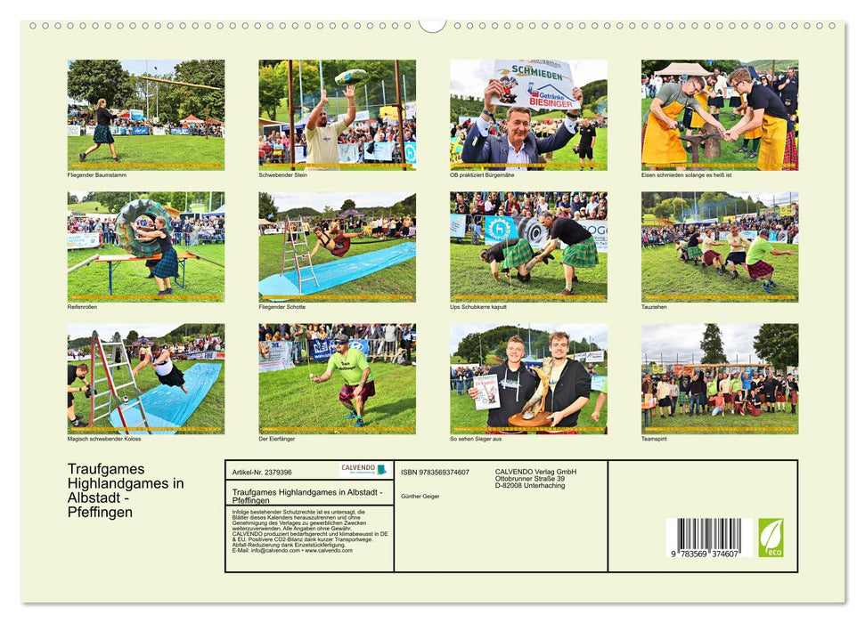 Traufgames Highlandgames in Albstadt - Pfeffingen (CALVENDO Premium Wandkalender 2027)