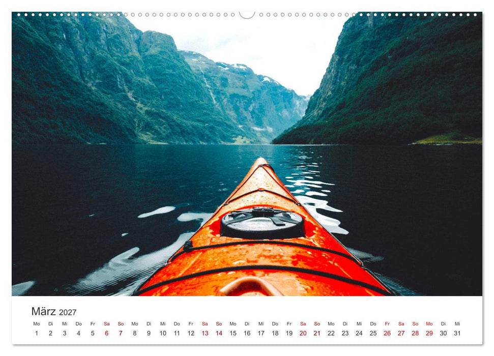 Kajak - Ruhige Gewässer (CALVENDO Premium Wandkalender 2027)