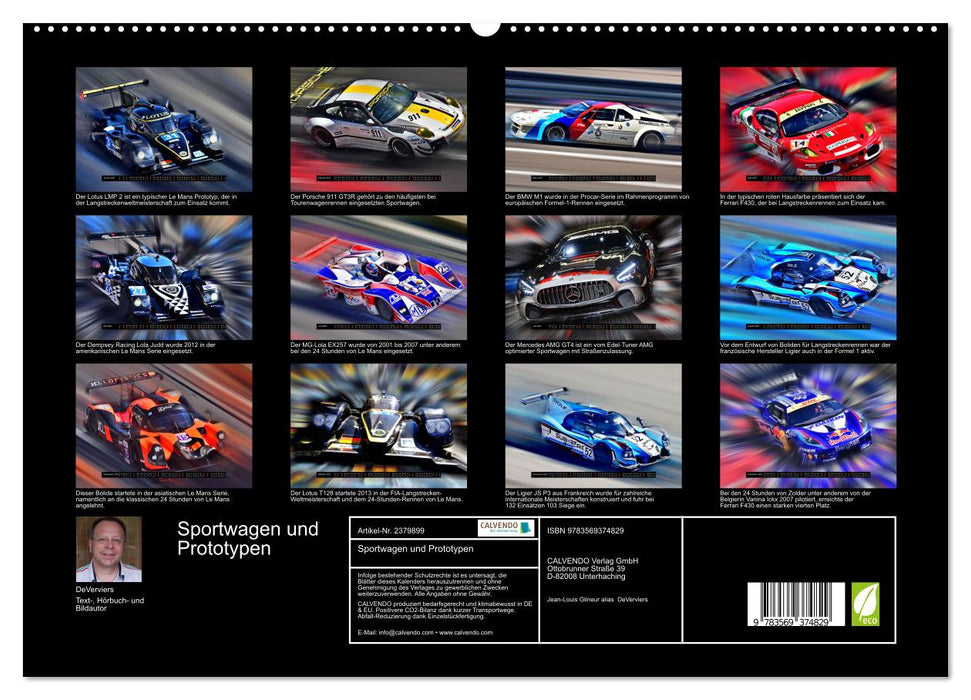 Sportwagen und Prototypen (CALVENDO Premium Wandkalender 2027)