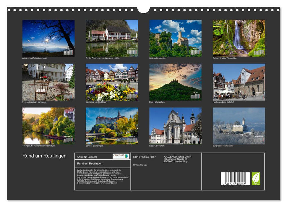 Rund um Reutlingen (CALVENDO Wandkalender 2027)