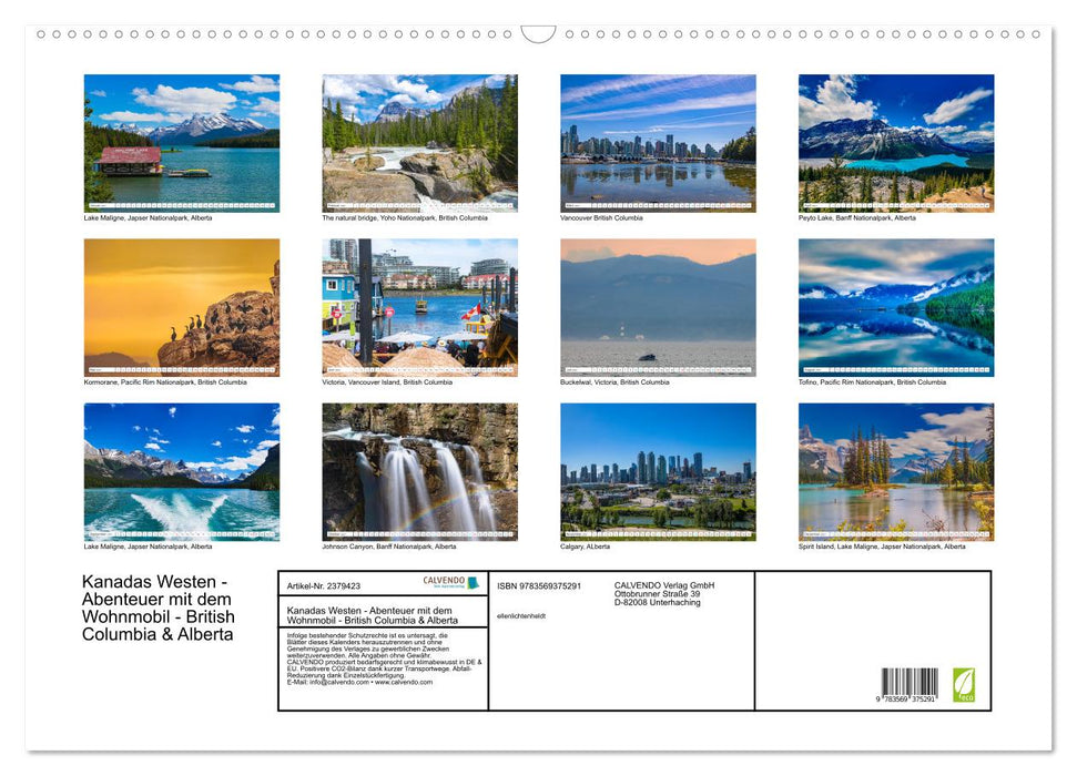 Kanadas Westen - Abenteuer mit dem Wohnmobil - British Columbia & Alberta (CALVENDO Wandkalender 2027)
