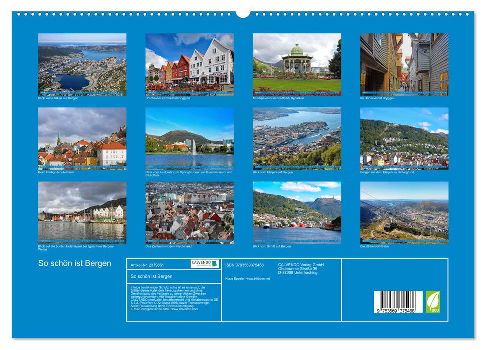 So schön ist Bergen (CALVENDO Premium Wandkalender 2027)