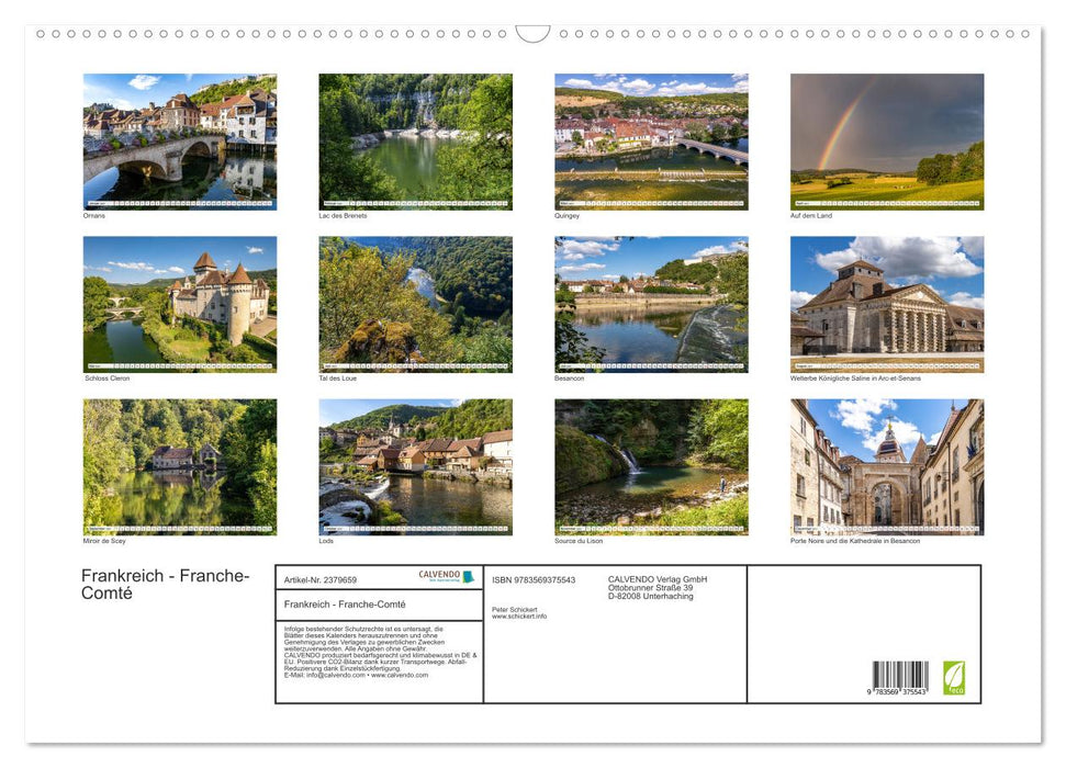 Frankreich - Franche-Comté (CALVENDO Wandkalender 2027)