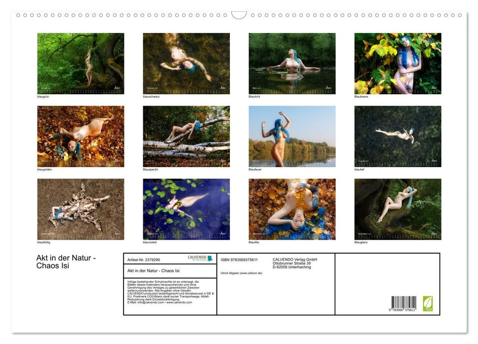 Akt in der Natur - Chaos Isi (CALVENDO Wandkalender 2027)