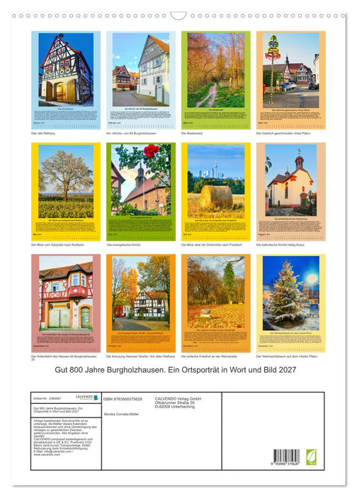 Gut 800 Jahre Burgholzhausen. Ein Ortsporträt in Wort und Bild 2027 (CALVENDO Wandkalender 2027)