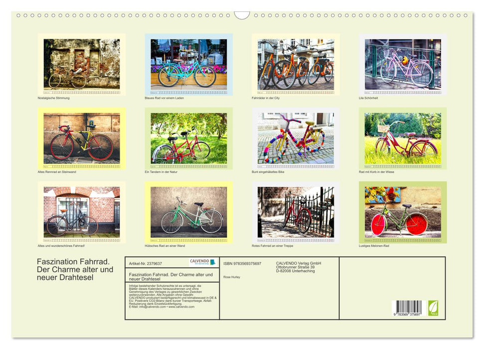 Faszination Fahrrad. Der Charme alter und neuer Drahtesel (CALVENDO Wandkalender 2027)