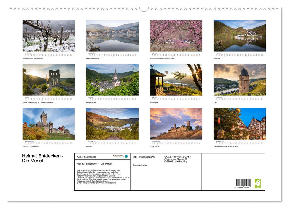 Heimat Entdecken - Die Mosel (CALVENDO Wandkalender 2027)