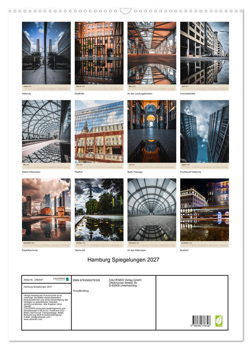 Hamburg Spiegelungen 2027 (CALVENDO Wandkalender 2027)
