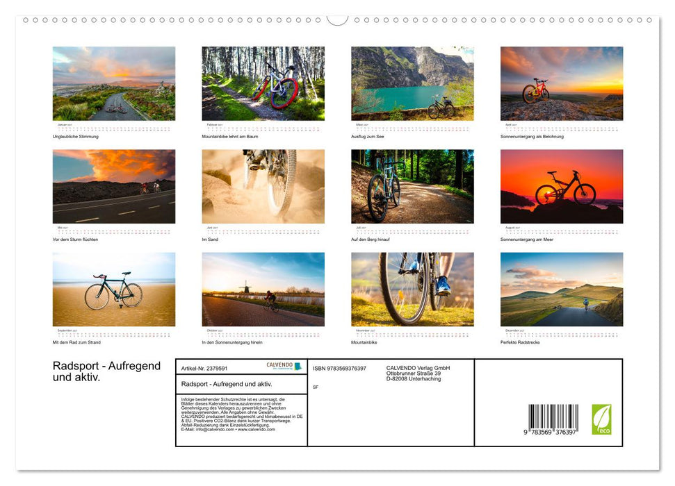 Radsport - Aufregend und aktiv. (CALVENDO Premium Wandkalender 2027)