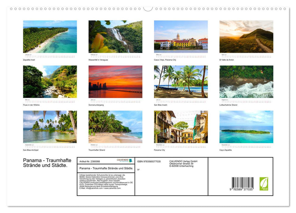 Panama - Traumhafte Strände und Städte. (CALVENDO Premium Wandkalender 2027)