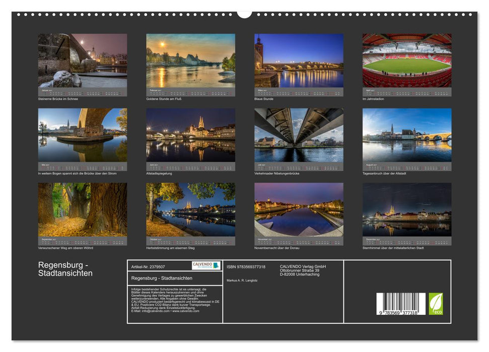 Regensburg - Stadtansichten (CALVENDO Premium Wandkalender 2027)