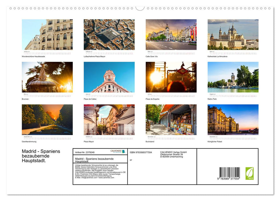 Madrid - Spaniens bezaubernde Hauptstadt. (CALVENDO Premium Wandkalender 2027)