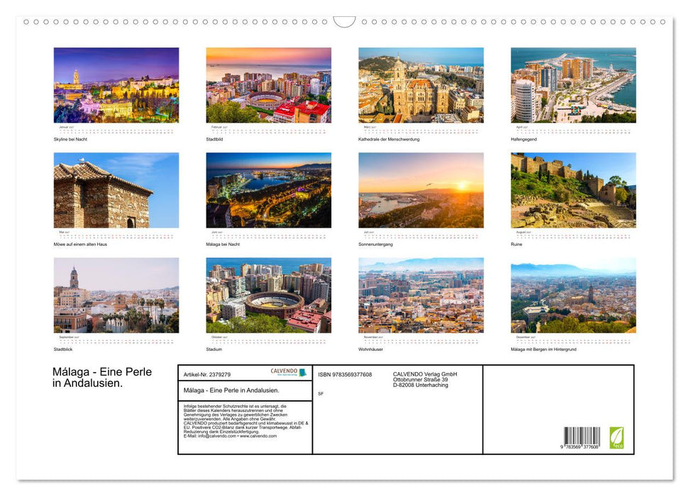 Málaga - Eine Perle in Andalusien. (CALVENDO Wandkalender 2027)