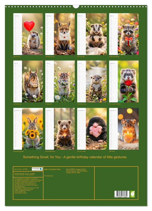 Something Small, for You - A gentle birthday calendar of little gestures (CALVENDO Monthly Calendar 2027)