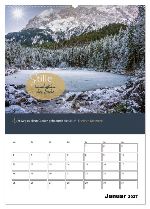 Zitate Wegbegleiter, mit Sprüchen durch das Jahr by VogtArt (CALVENDO Wandkalender 2027)