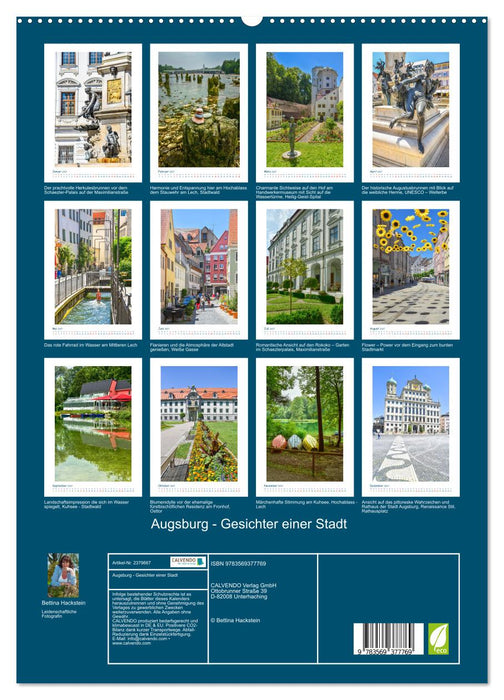Augsburg - Gesichter einer Stadt (CALVENDO Premium Wandkalender 2027)