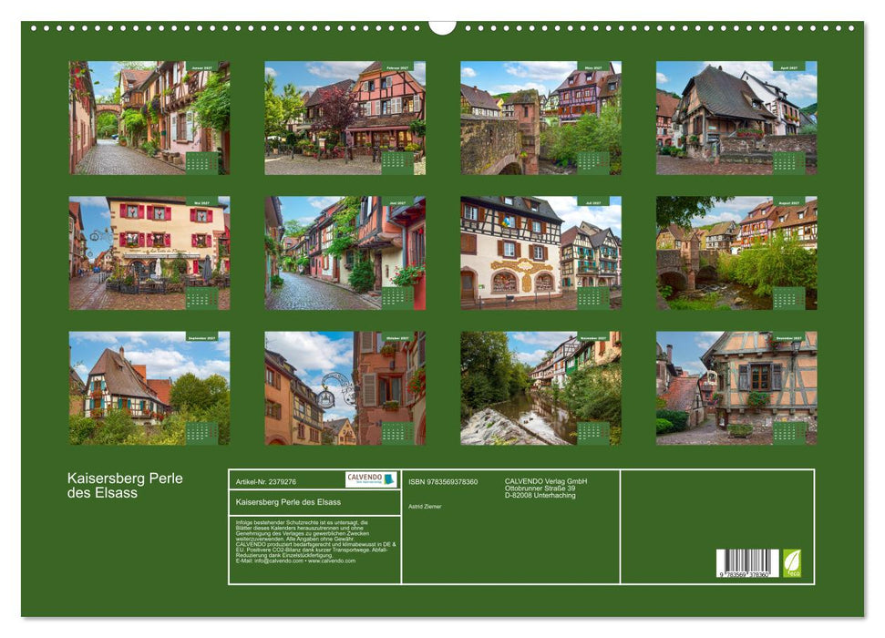 Kaisersberg Perle des Elsass (CALVENDO Wandkalender 2027)