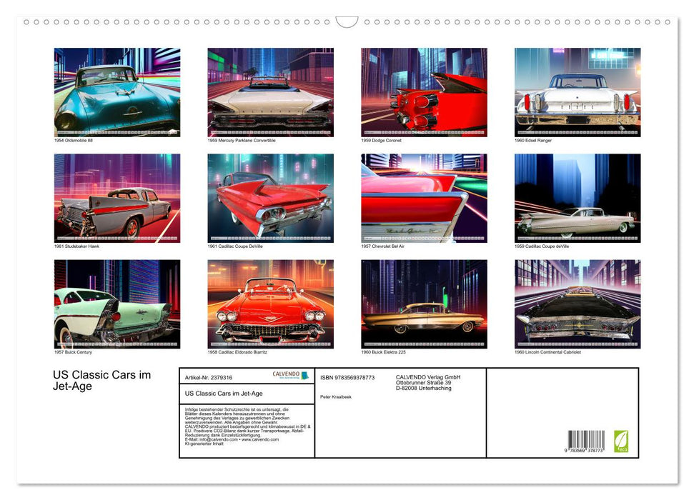 US Classic Cars im Jet-Age (CALVENDO Wandkalender 2027)