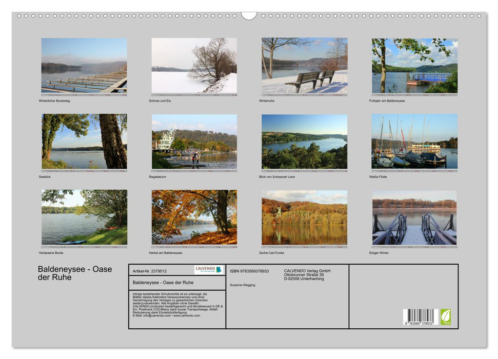 Baldeneysee - Oase der Ruhe (CALVENDO Wandkalender 2027)