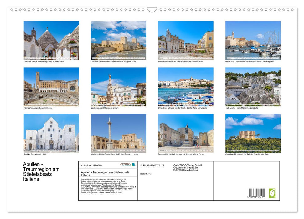 Apulien - Traumregion am Stiefelabsatz Italiens (CALVENDO Wandkalender 2027)