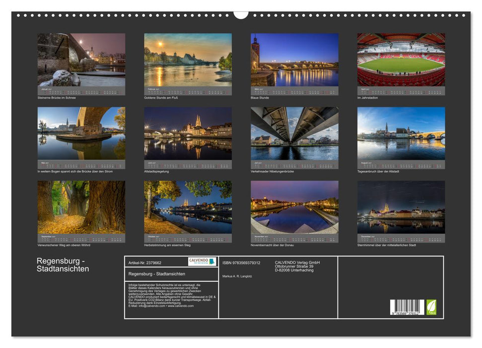 Regensburg - Stadtansichten (CALVENDO Wandkalender 2027)