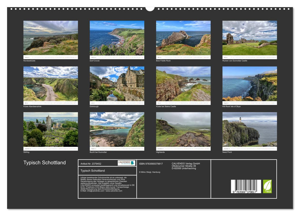 Typisch Schottland (CALVENDO Premium Wandkalender 2027)