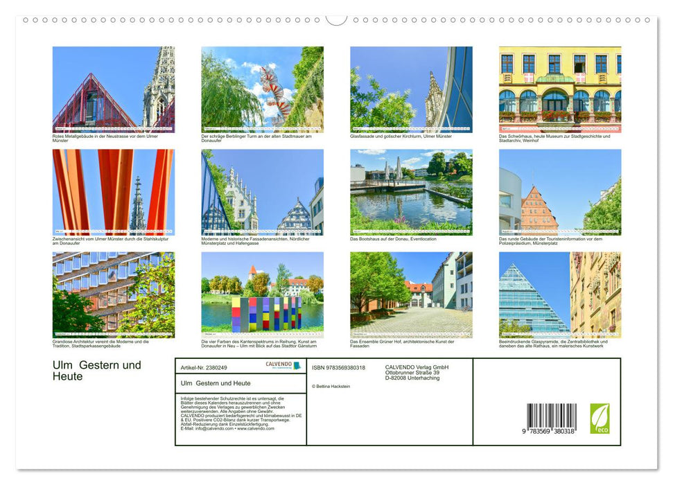 Ulm Gestern und Heute (CALVENDO Premium Wandkalender 2027)
