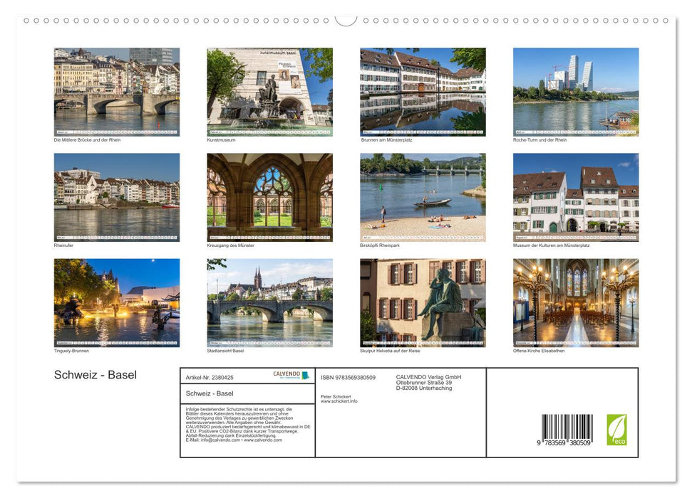 Schweiz - Basel (CALVENDO Premium Wandkalender 2027)