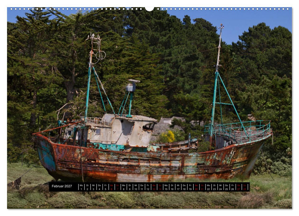 Schiffsfriedhöfe in der Bretagne (CALVENDO Premium Wandkalender 2027)