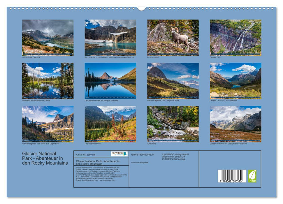 Glacier National Park - Abenteuer in den Rocky Mountains (CALVENDO Premium Wandkalender 2027)