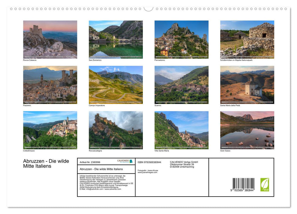 Abruzzen - Die wilde Mitte Italiens (CALVENDO Premium Wandkalender 2027)