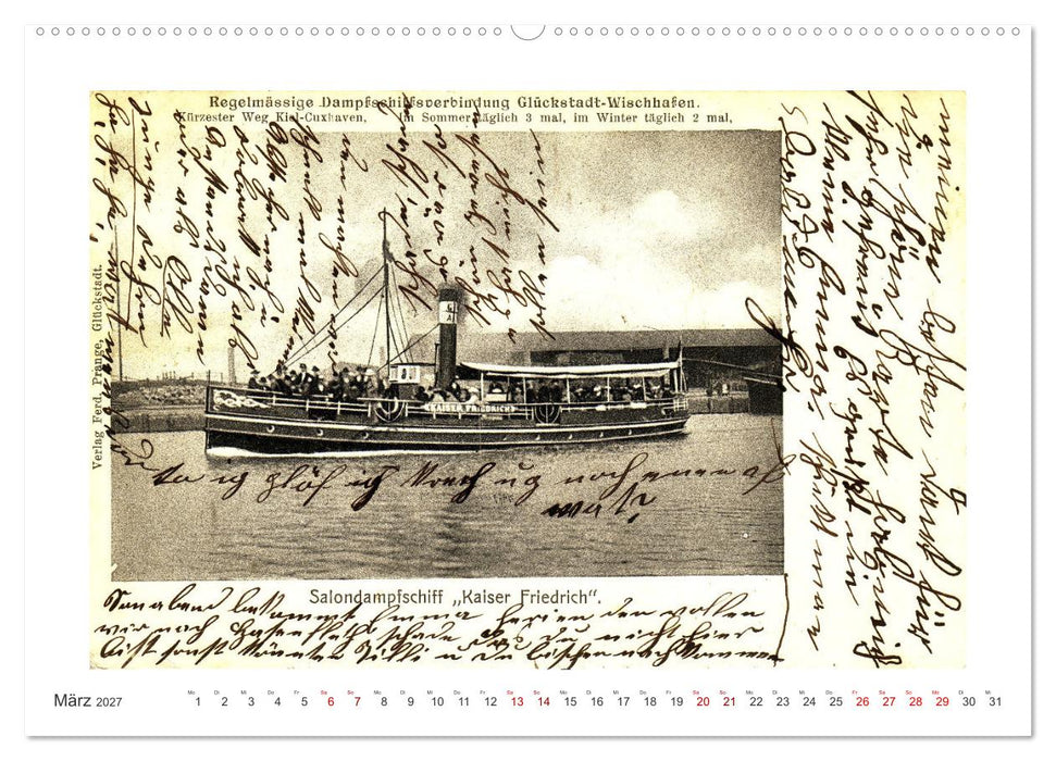 Elbfähre - Glückstadt-Wischhafen (CALVENDO Wandkalender 2027)