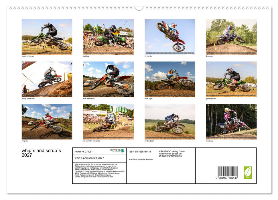 whip`s and scrub`s 2027 (CALVENDO Premium Wandkalender 2027)
