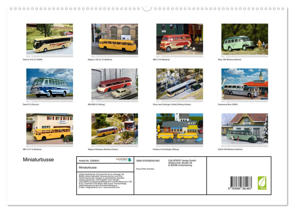 Miniaturbusse (CALVENDO Premium Wandkalender 2027)